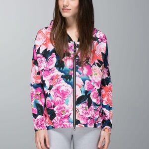 Lululemon Hold On Your Om Secret Garden Full Zip Hoodie Sz 4
